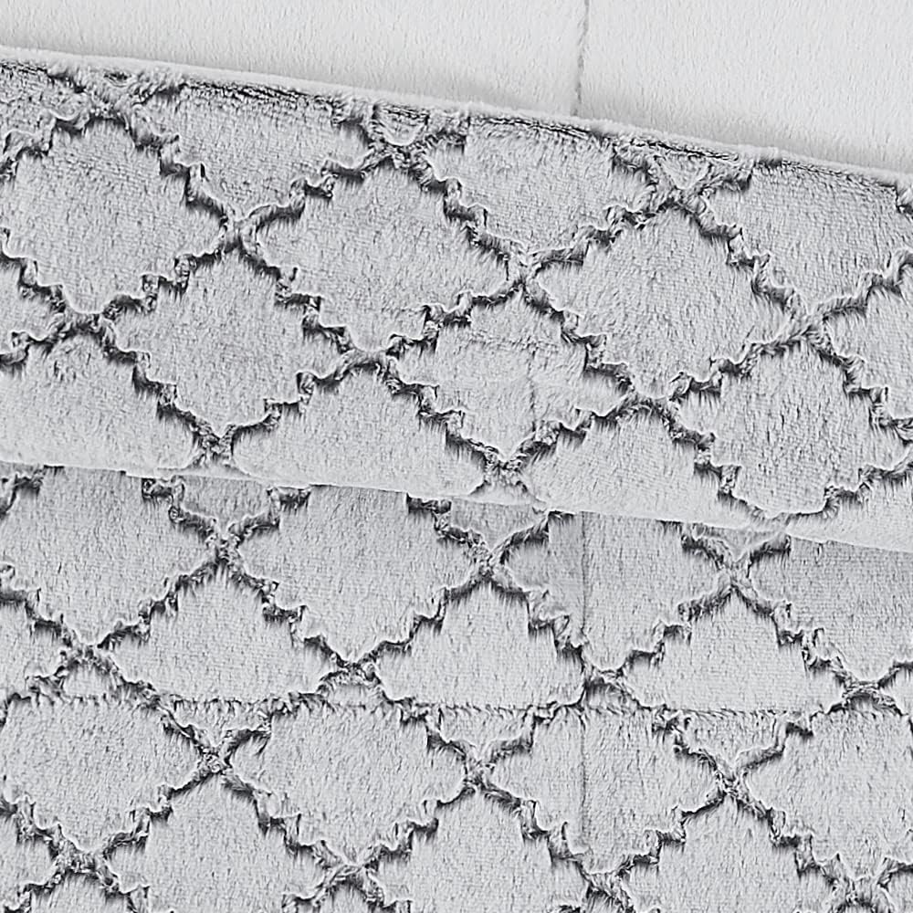 LONDON FOG Textured Ogee Collection, 2 Piece Comforter Set - Twin/Twin XL, Grey/Plaid