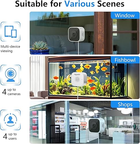 Miniatura 9 de Cámara de ventana de 3MP, montaje magnético, visión nocturna a todo color 2K, alertas inteligentes de detección de movimiento, grabación 247, audio