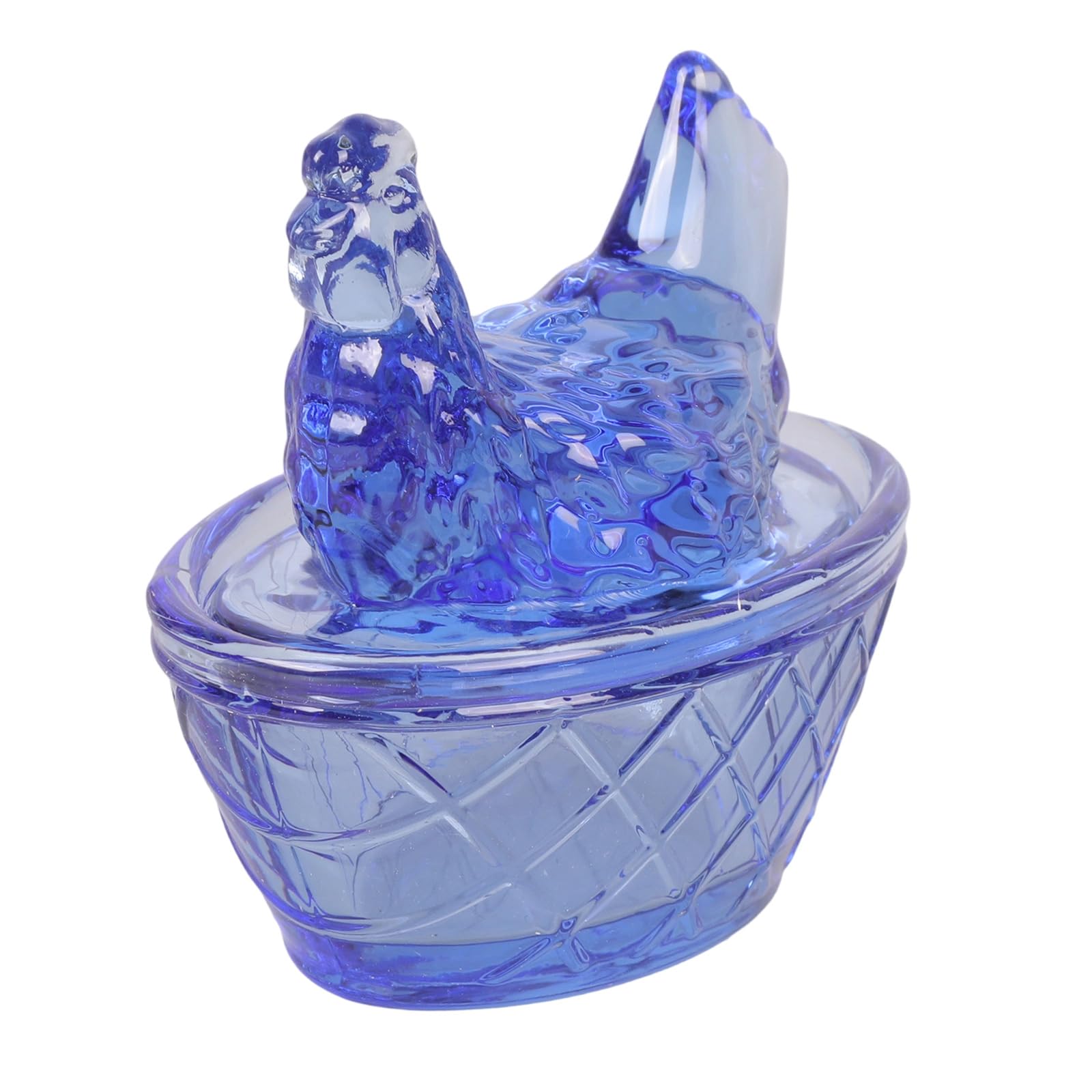 ZBIianxer Miniature Glass Crystal Hen on Nests Removable Lid Hen Figurine Easter Christmas Decors Collectible Farmhouses Ornament Animal Art