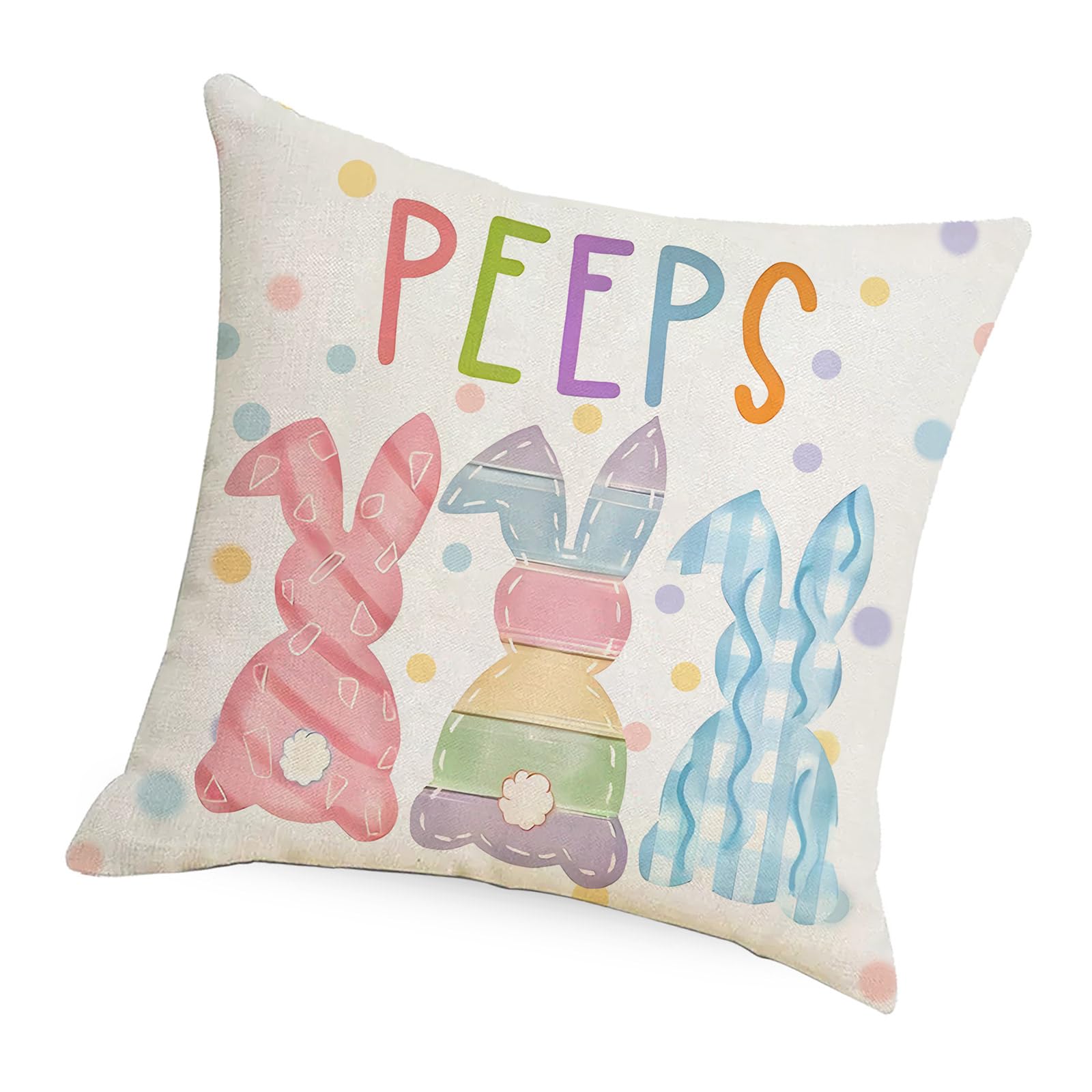 Elnwnnkc Decorative Pillowcase Easter Themed Colorful Pillow Slipcover for Home Decoration and Holiday Time Easter Pillowcase