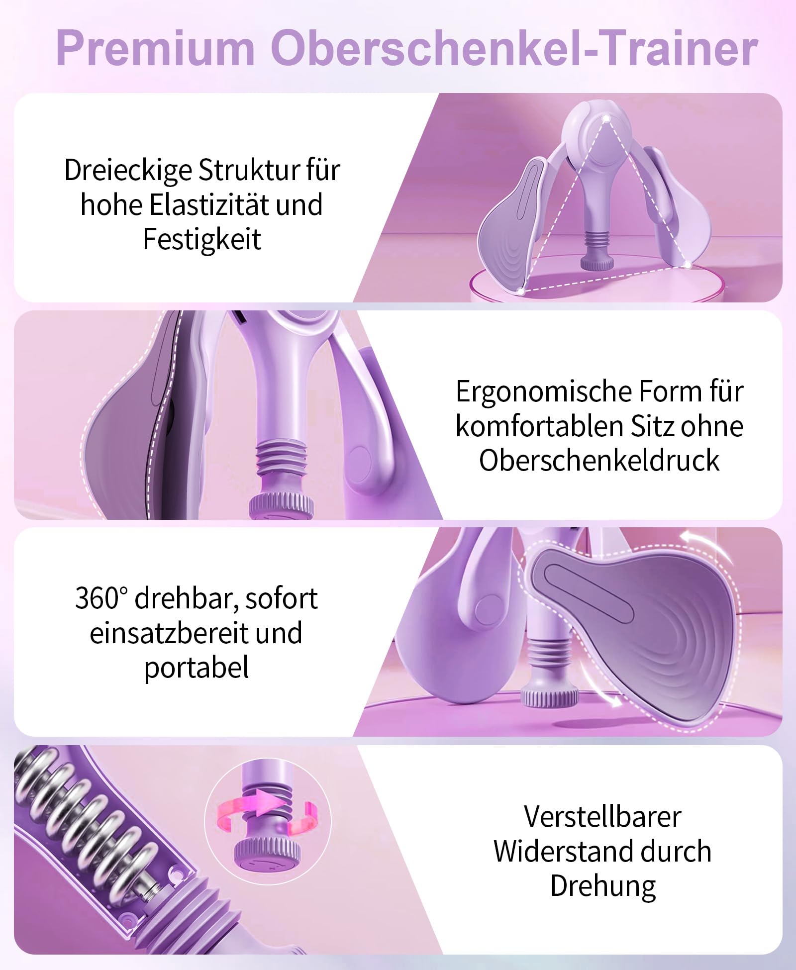 Oberschenkel Master Hip Trainer Kegel Exerciser (Violett)