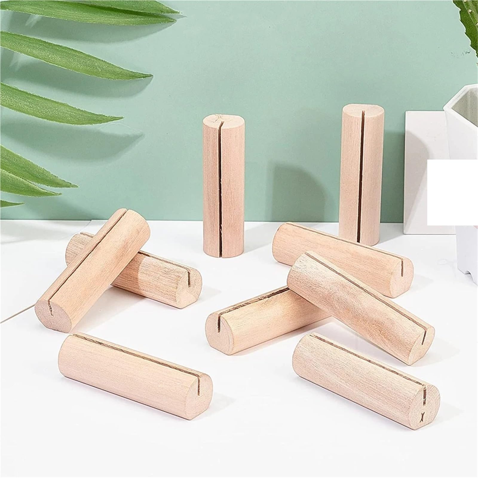 Confezione da 10 porta segnaposto in legno, cartolina fotografica for matrimoni rustici, feste di compleanno(20pcs,S)