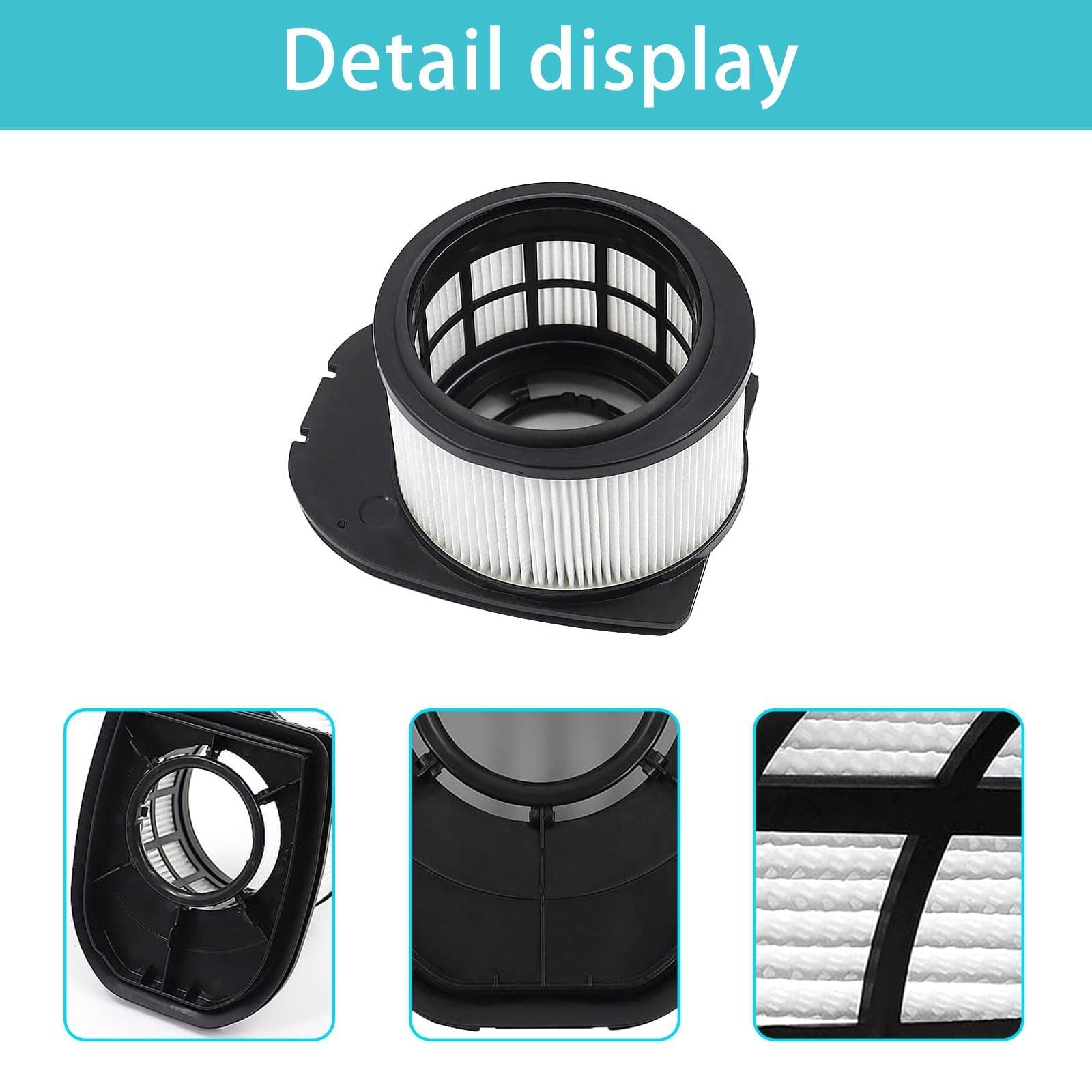 IZ862H Filtre de rechange pour aspirateur sans fil Shark IZ862H Stratos, convient pour aspirateur vertical Shark IZ862H (lot de 2 filtres HEPA, lot de 4 filtres en mousse et en feutre, lot de 2