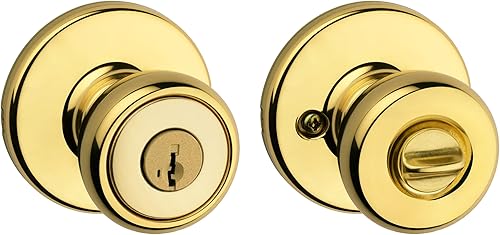 Miniatura 15 de Kwikset Tylo Pomo de puerta sin giro, manija de un solo lado para armarios, puertas dobles francesas y despensa, pomo interior de presión/tracción