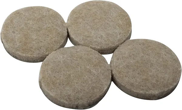 Shepherd Hardware 9921 4-Inch Heavy Duty Self-Adhesive Felt Furniture Pads, 4-Pack, Beige,Tan