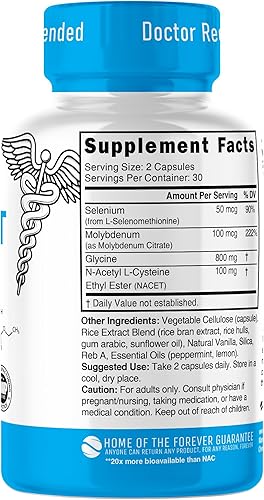 Miniatura 4 de GlyNAC-ET NAC Supplement N-acetil cisteína Etil éster – 20 veces más biodisponible que el suplemento GlyNAC – Suplemento antienvejecimiento de