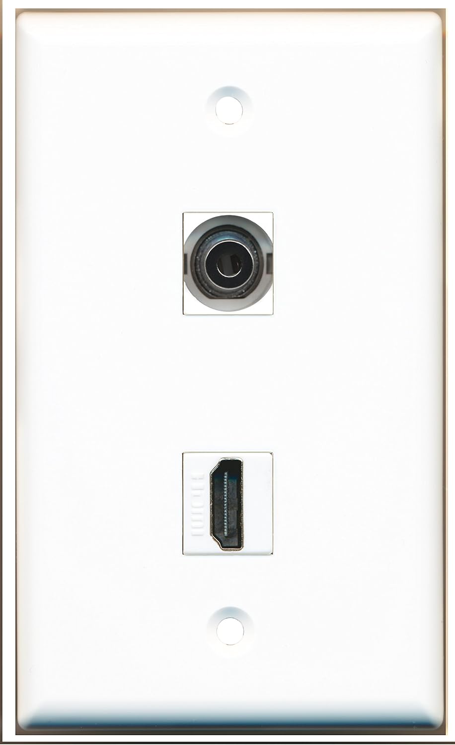 RiteAV 1 3.5mm Audio/Headphone Jack and 1 HDMI Port Wall