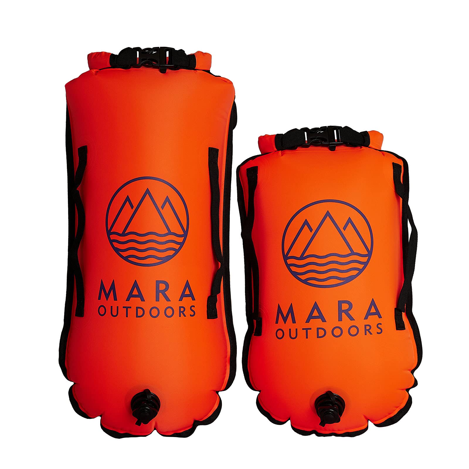 Buy MARA Outdoors Premium Swim Buoy Dry Bag, ORANGE 20L/28L. Tow Float Swim Bubble for Open