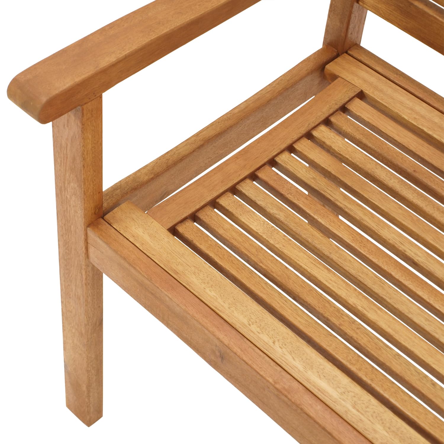 DEGAMO Gartenbank Holzbank CORUNA 3-sitzer 160cm, Eukalyptusholz braun geölt, Outdoor