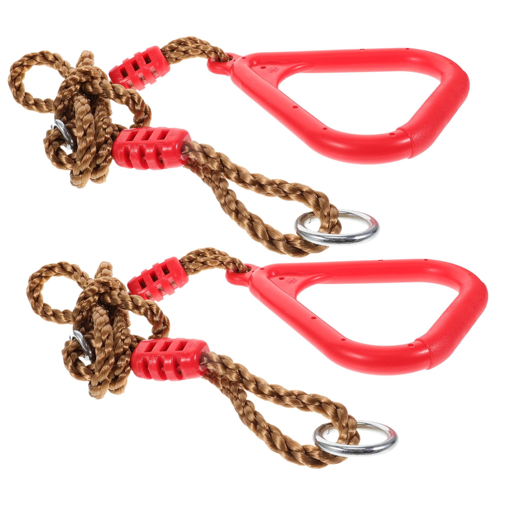 Yardwe 1 Pair Plastic Children Gymnastic Ring Straps Gym Equipment Kids Exercise Rings for Kids Pull-up Bar