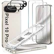 2 Pack Tempered Glass Screen Protector for Pixel 10 Pro XL 6.8 Inch with 2 Camera Lens Protectors - Auto Dust-Elimination, Bubble Free, HD Clear, Easy Installation, Not for Pixel 10 Pro/ 10