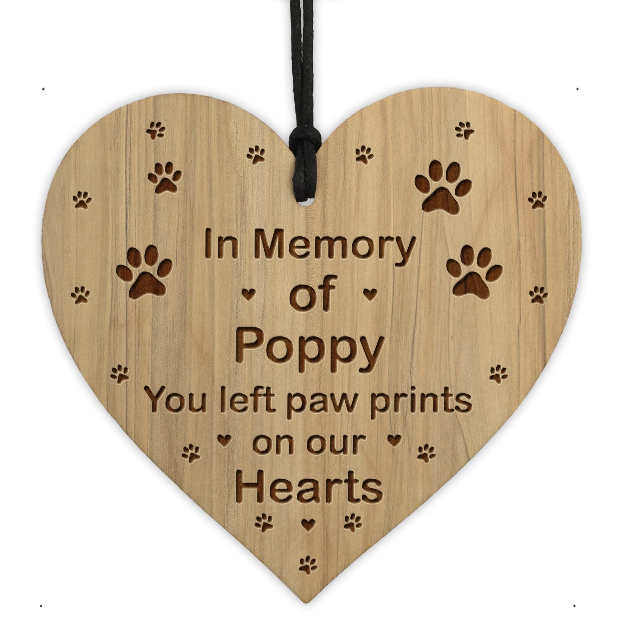 Red Ocean Memorial Plaque For Dog Cat Personalised Engraved Heart Pet Gift Pet Plaque