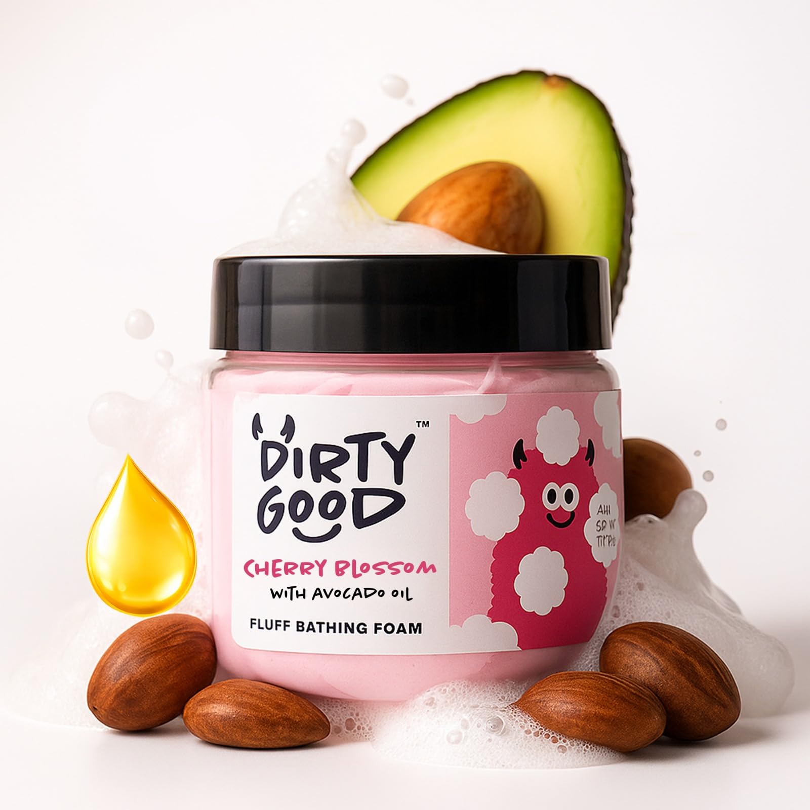 Cherry Blossom Whipped Body Wash For Kids – 150g |Ages 3+Years|With Avocado Oil/Shea Butter & Vitamin E|Sulphate Free|pH Balanced|No Paraben|Gentle Whipped Soap for Soft Skin