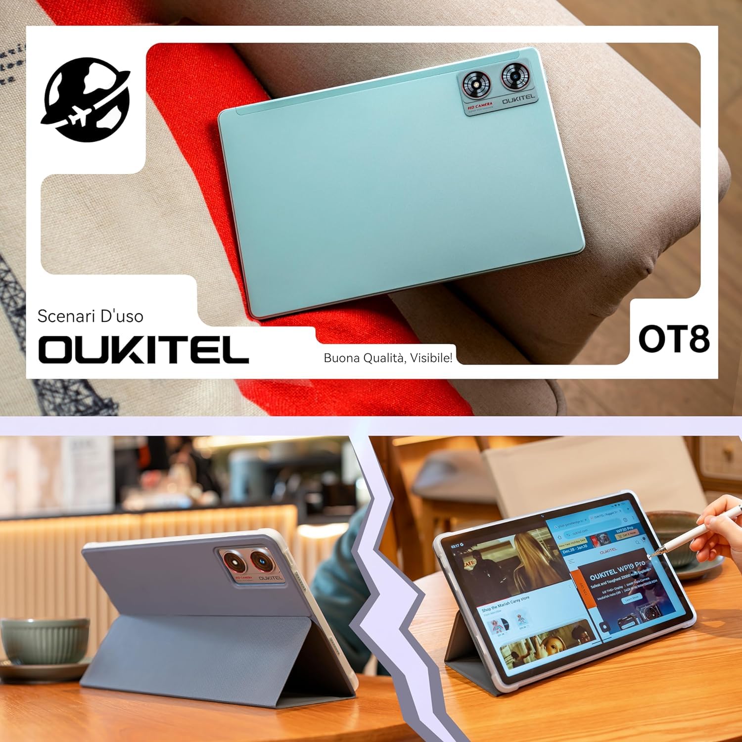 【新品未開封】OUKITEL OT8 タブレット 11インチ FHD Tablet Oukitel OT8 11 6/256GB LTE Zielony (OT8GNOL) - Ceny i