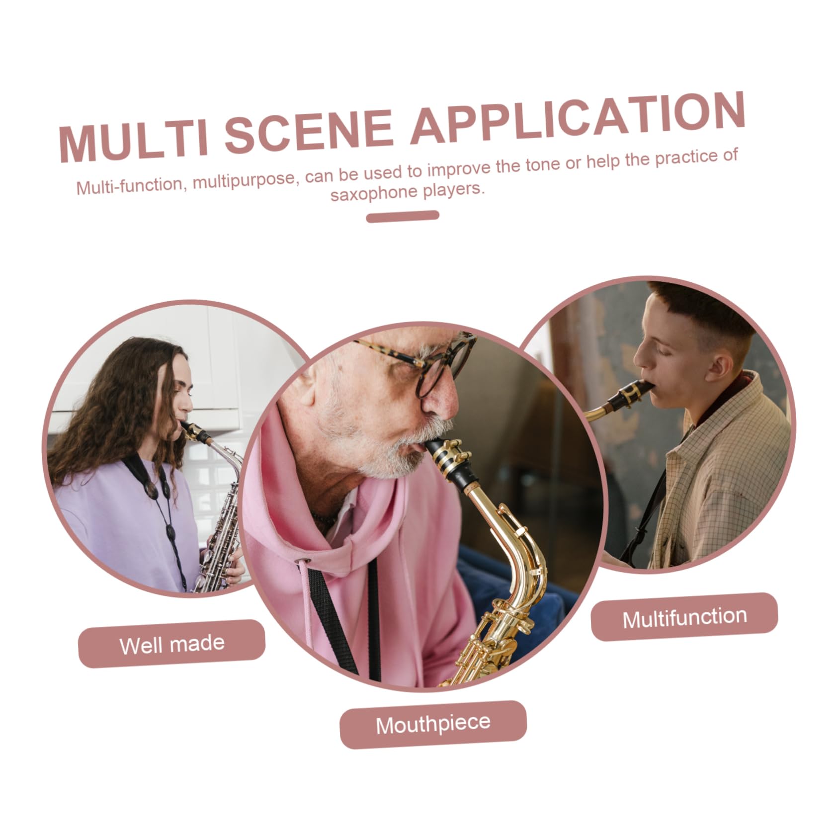 ibasenice 4sätze Alto Saxophon Zubehör Mit Mundstück Kappen Und Polstern Hochwertige Kunststoffteile Für Verbesserten Und Optimale Spielbarkeit Für Altsaxophonisten Und Musikliebhaber