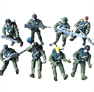 Soldier Action Figure Army Men with Weapon Accessories/SWAT Team Figure Military Playset，Great for Christmas, Birthday, Set of 6/8