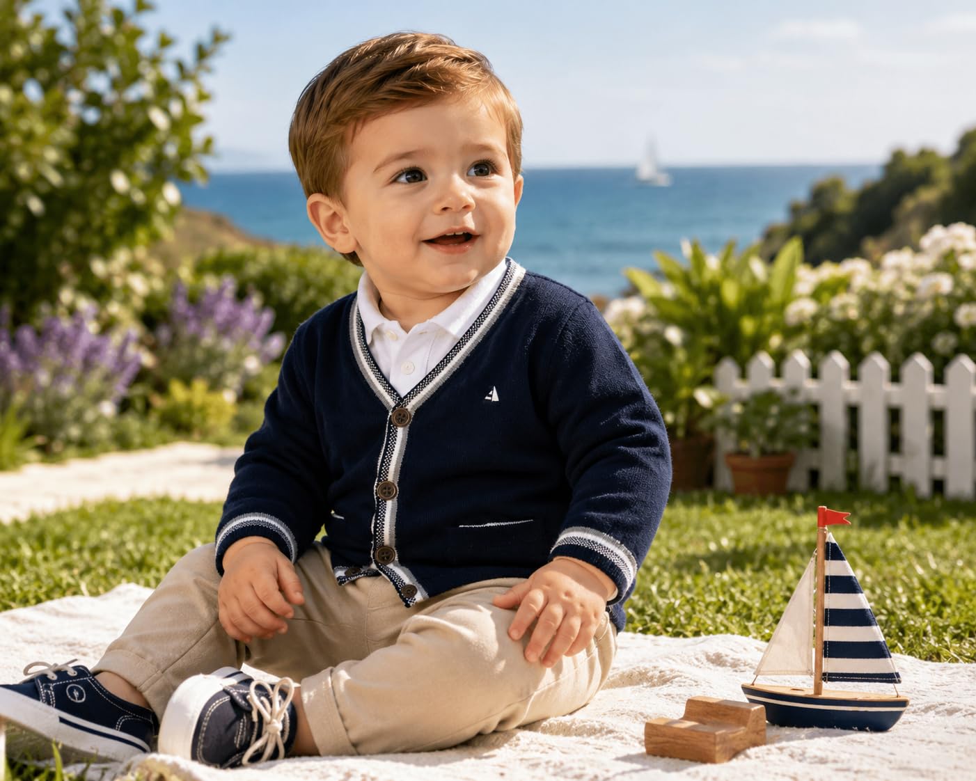 Mayoral Cardigan Neonato Bambino in Maglia – Golfino Elegante Blu Navy con Scollo a V e Bottoni | Collezione Daywear Bambino