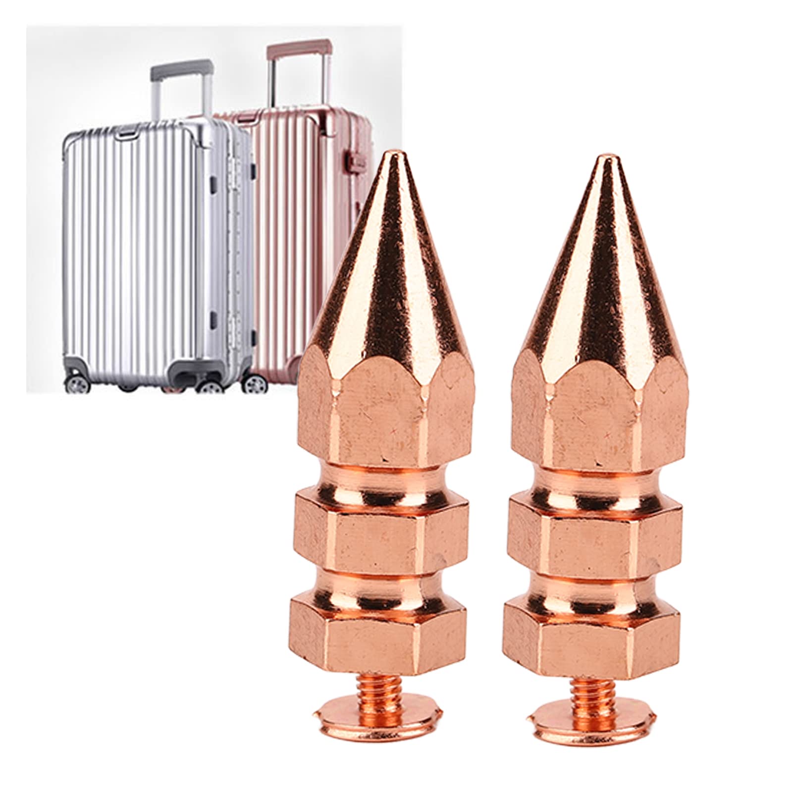 Remaches de Metal Galvanizado de Oro Rosa con Forma de Cono Punk para Decoración de Ropa, Zapatos y Bolsos (latón 2)