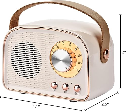 Miniatura 10 de Altavoz Bluetooth retro, altavoz vintage inalámbrico, altavoz Bluetooth portátil inalámbrico para exteriores, compatible con emparejamiento