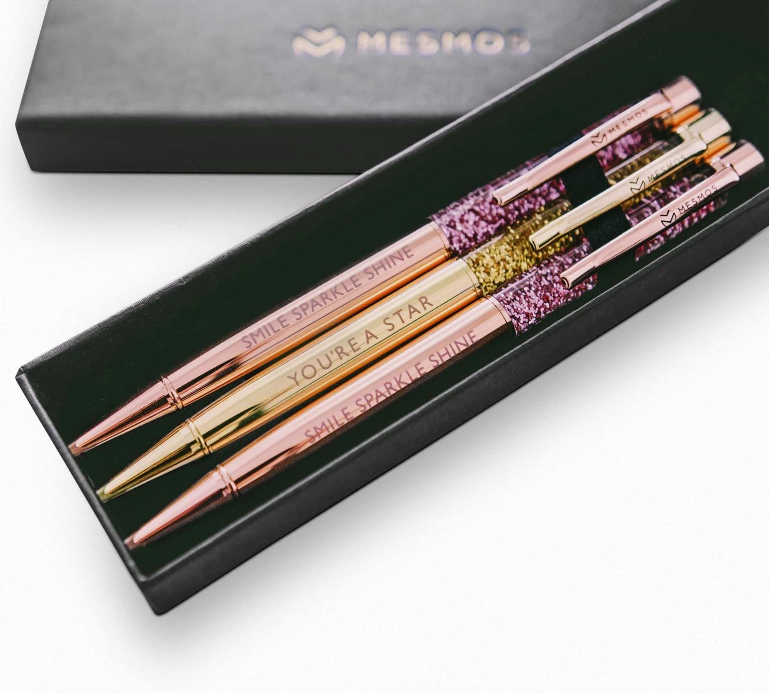 MESMOS Fancy Pens for Journaling, Boss Lady Gifts for Women, Gifts for Boss Women, Nice Pens for Women, Teacher Appreciation Gifts, Pretty Cute Pen Set, Inspirational Motivational Pens, Luxury Pens