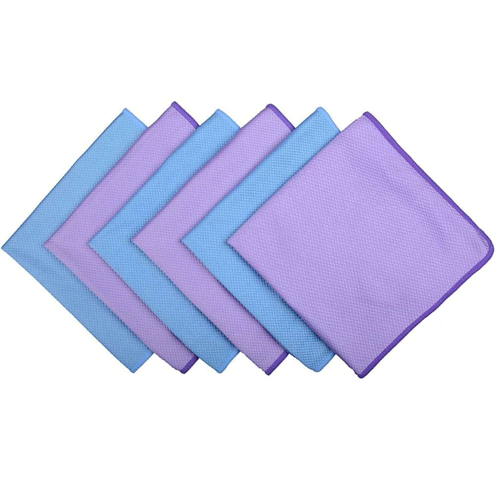 Asciugamano in acciaio inox di pulizia di lucidatura in microfibra in microfibra (Color : Purple, Specification : 10 pieces)