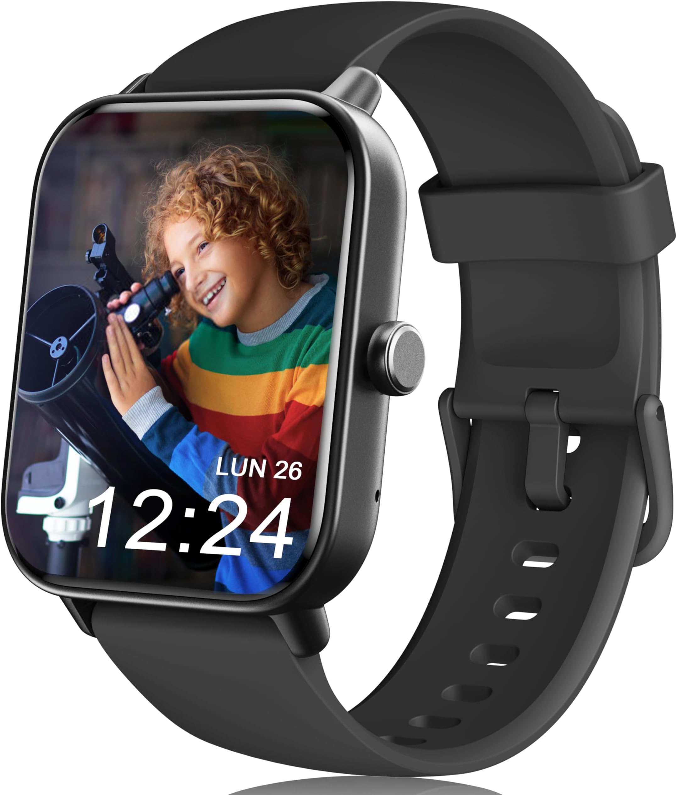 KALINCO Kids Smart Watch, IP68 Waterproof Swimming Smartwatch, 1.8'' Fitness Activity Tracker Watch with 100 Sports Modes, Make Call/Answer, HR & Sleep Monitor, Alarm for 7+ Boys Girls Teens