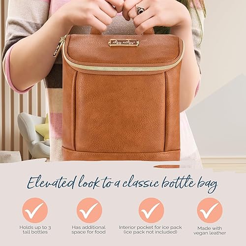 Miniatura 3 de Itzy Ritzy Bolsa aislada para botellas, mantiene las botellas calientes o frescas, capacidad para 3 botellas y cuenta con bolsillo interior para