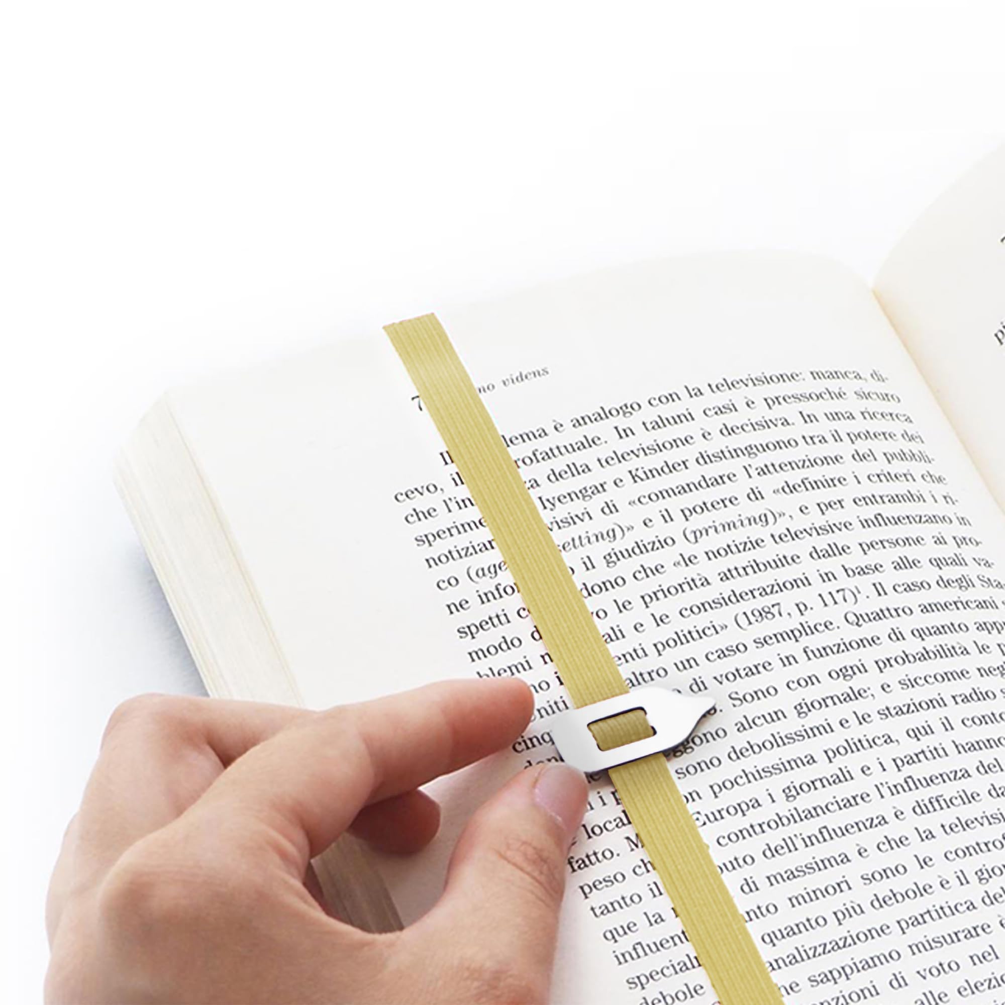 Lastword Bookmarks - Elastic Bookmark Perfect for Any Book, Office, for Women, Men and Children - Don't Lose Your Mark, Made in Italy Book Marks, Pastel Send Beige