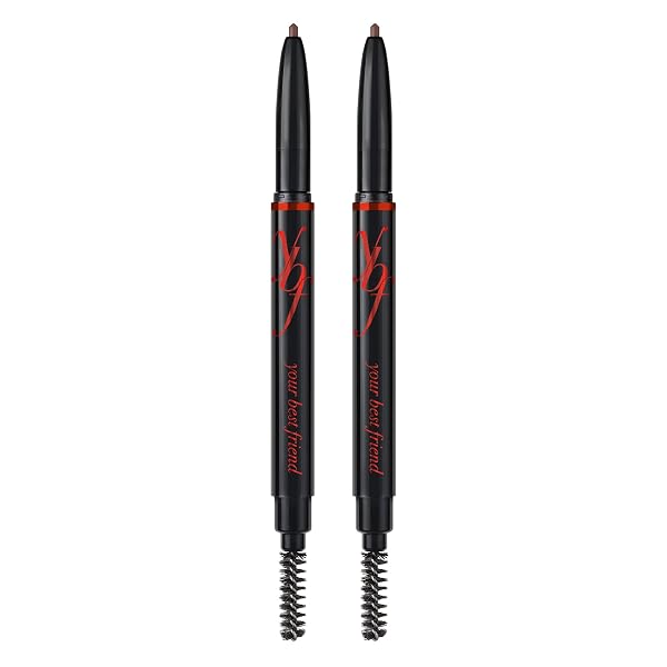 ybf Beauty Eyebrow Pencil - Universal Automatic Brow Pencil With Spoolie Brush - Perfect Eyebrow Makeup Shaper and Fille