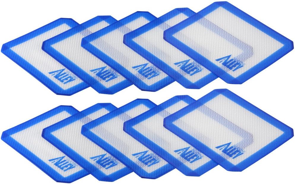 10 Non-stick Silicone Mat Pad, Small Rectangle 5 X 4 Inch, Blue image 3
