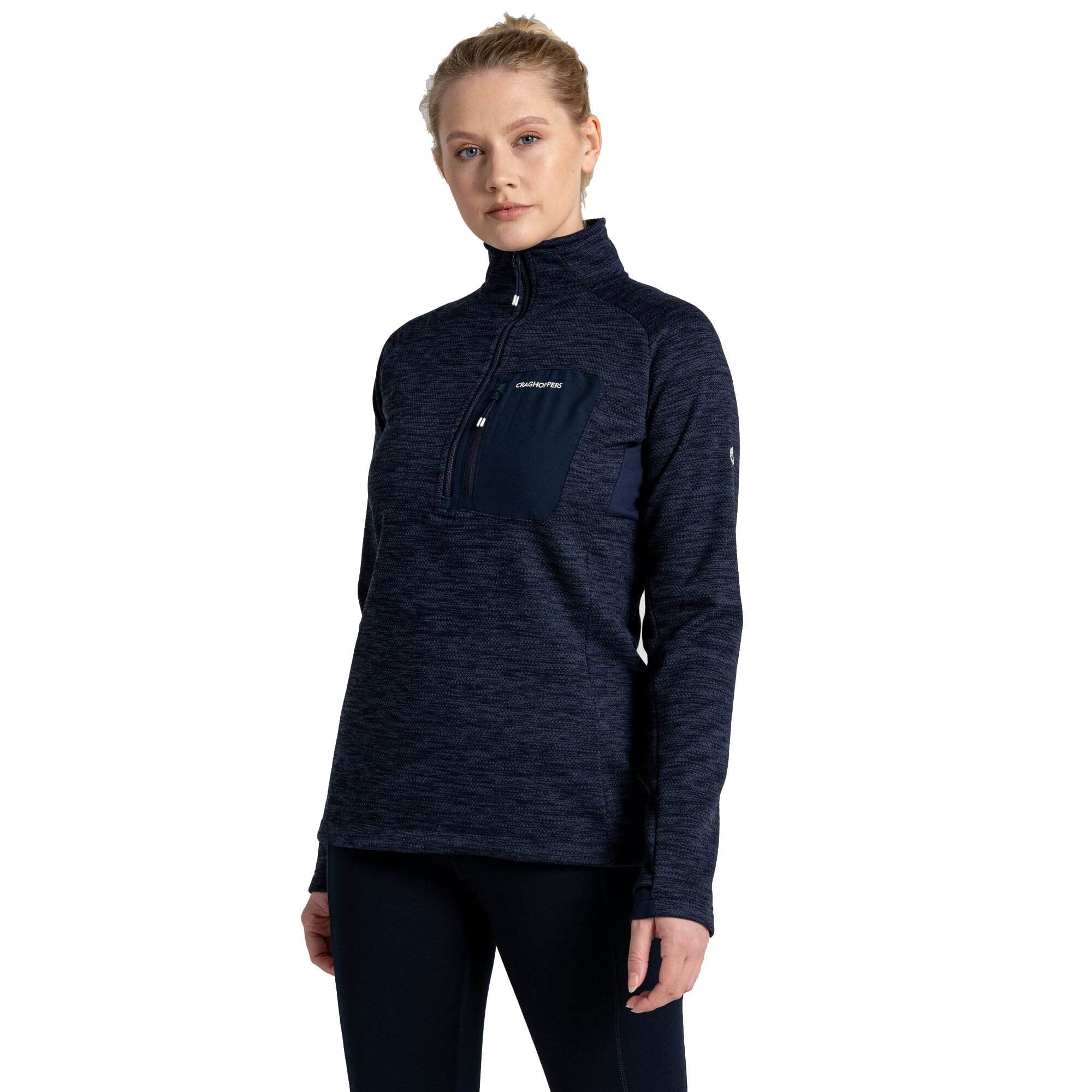 Craghoppers Women's Blue Navy Trina Half Zip Fleece: : :, Colo Size 10