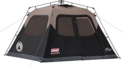 Coleman 4/6/8/10 Person Instant Camping Tent with 1-Minute Setup, Large Family Tent with Pre-Attached Poles, Air Vent, & Carry Bag, Sets Up in About 60 Seconds
