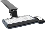 Mount-It! Keyboard Tray Under Desk | Adjustable Keyboard and Mouse Drawer | Full Size Keyboard Tray Platform with Ergonomic Wrist Rest Pad, 17.25" Track (MI-7137)