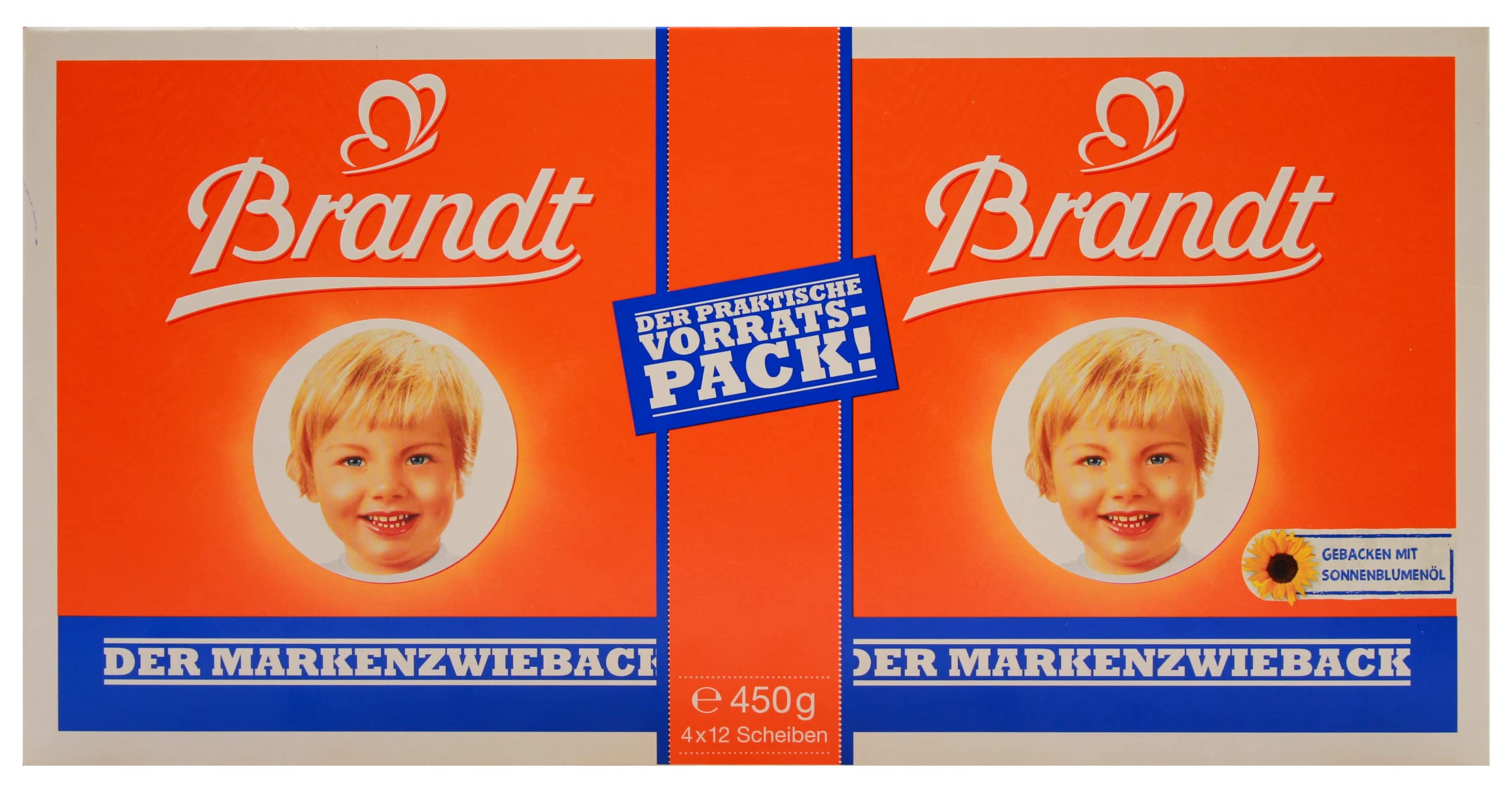 Brandt Marken-Zwieback, 10er Pack (10 x 450 g Packung)