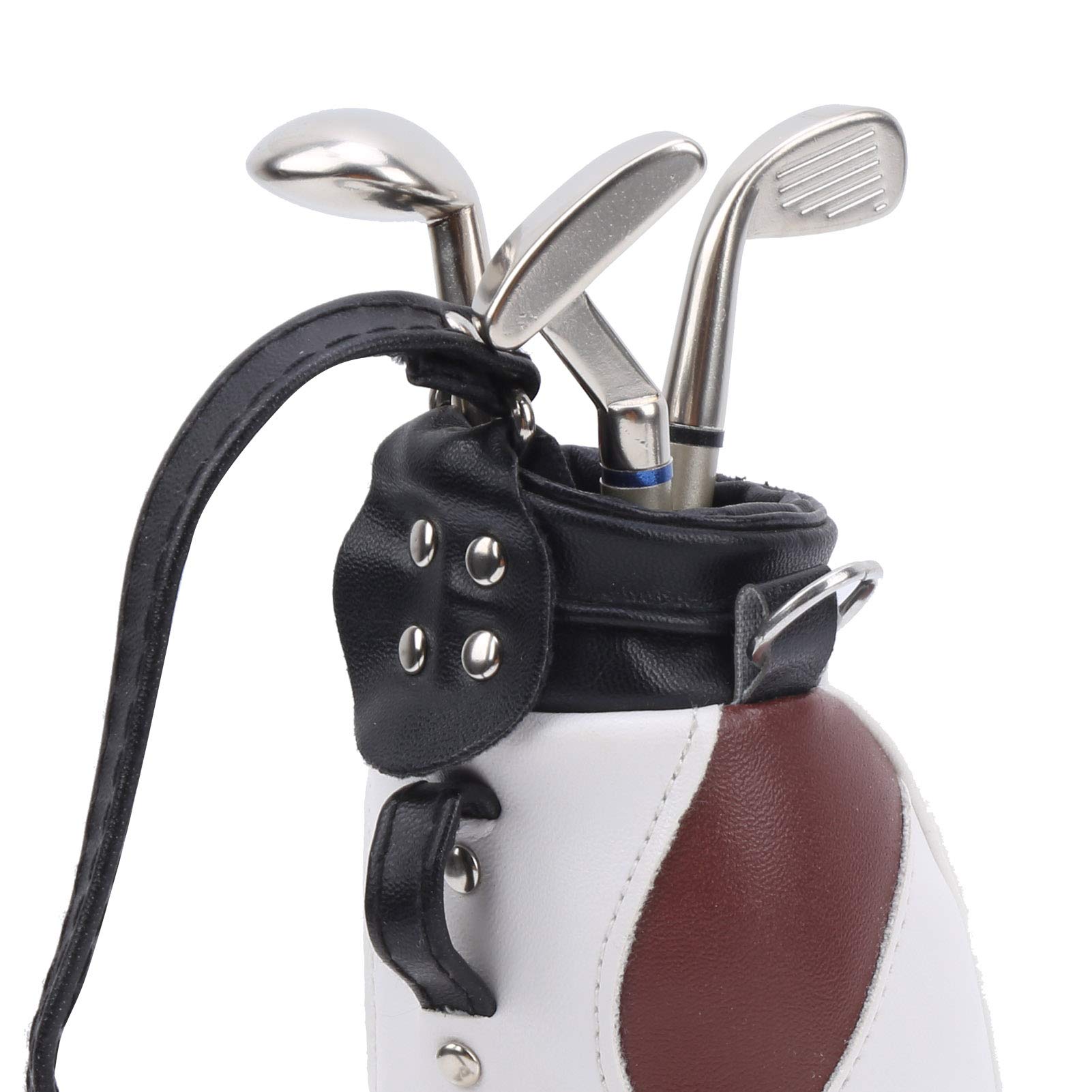 HERCHR Set Penne da Golf, portapenne per Sacca da Golf in Lega di Zinco 3 Penne a Sfera con Base per scrivania da Ufficio per Golfisti, Calze Imbottite, Gadget Antistress