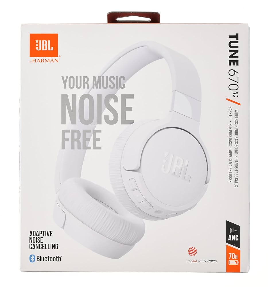 ヘッドホン JBL TUNE670nc JBL Tune 670NC | Adaptive Noise Cancelling Wireless On-Ear