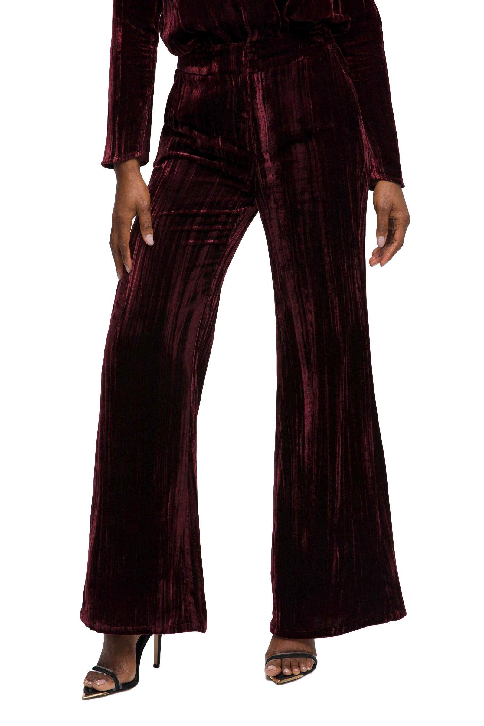 Good American Womens Flare Velvet Pant PORT001 2
