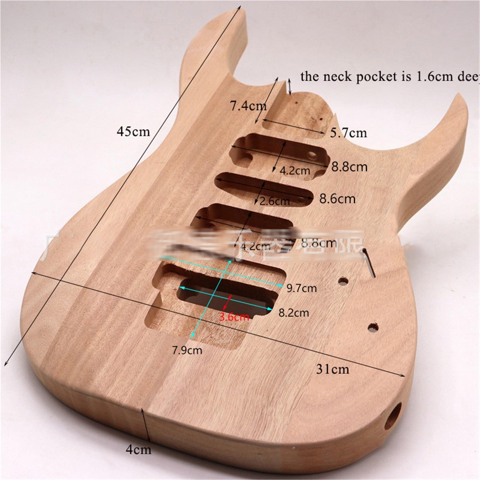 Unfinished Guitar Body Double Shake Okoume Matte Wood Color Electric Guitar Body Assembly Modification DIY