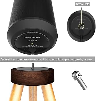 Amazon | HOOKMEMO 木製スピーカースタンド Sonos Era 100用、Sonos