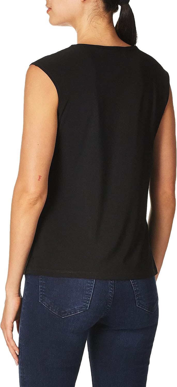 Kasper Womens Cap Sleeve Criss-Cross Solid Ity - Image 2