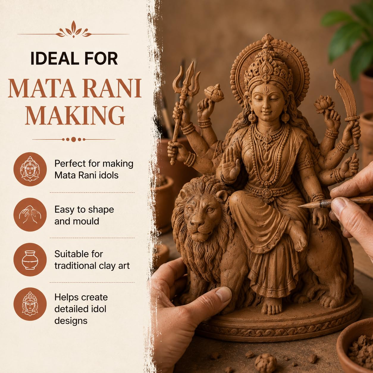 Divayanshi Terracotta Clay - Air Dry Pottery Clay -2
