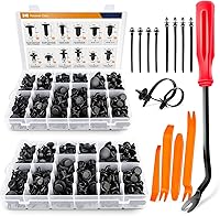 GOOACC 480PCS Bumper Retainer Clips & Fastener Remover Kit - Universal Nylon Plastic Rivets for Toyota Ford GM Honda Chrysler Door Trim Panels