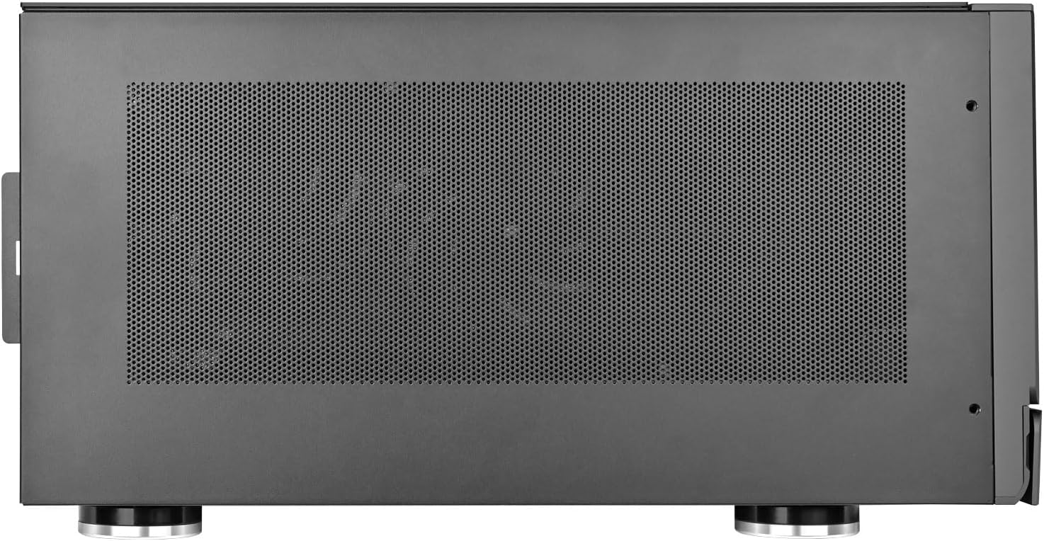 A sleek home theater PC case blends in with modern living spaces