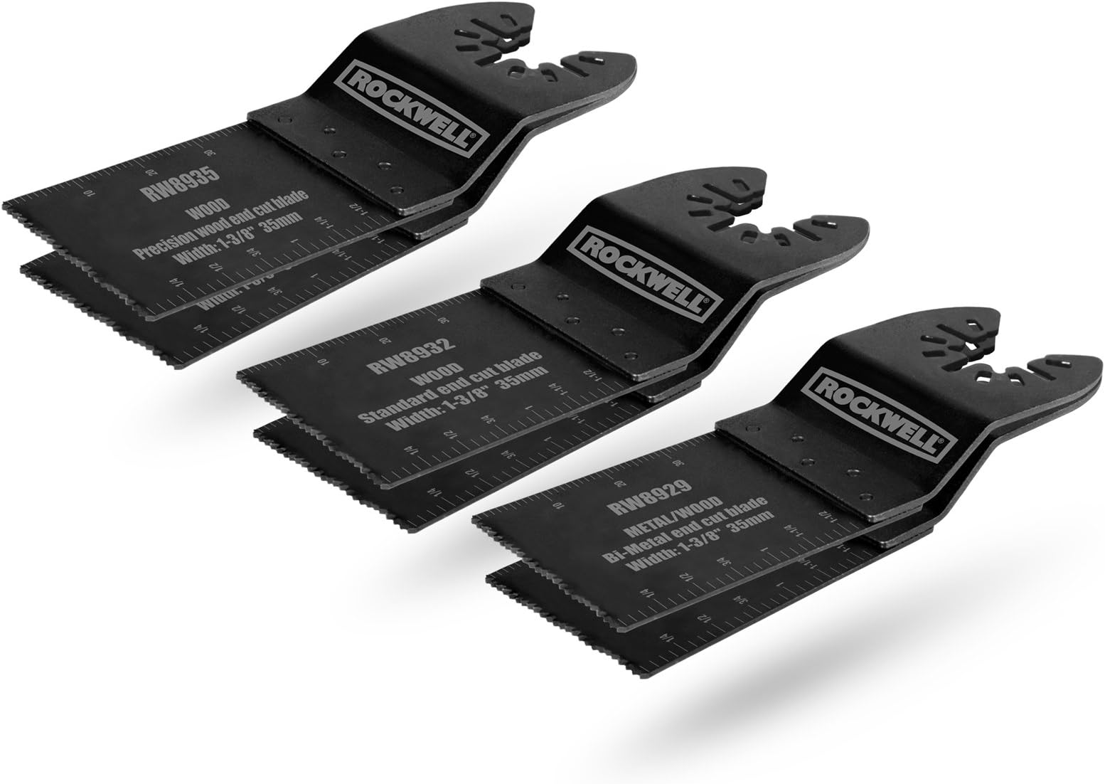 RW8981K Sonicrafter Oscillating Multitool End Cut Blades with Universal Fit System, 6-Pack