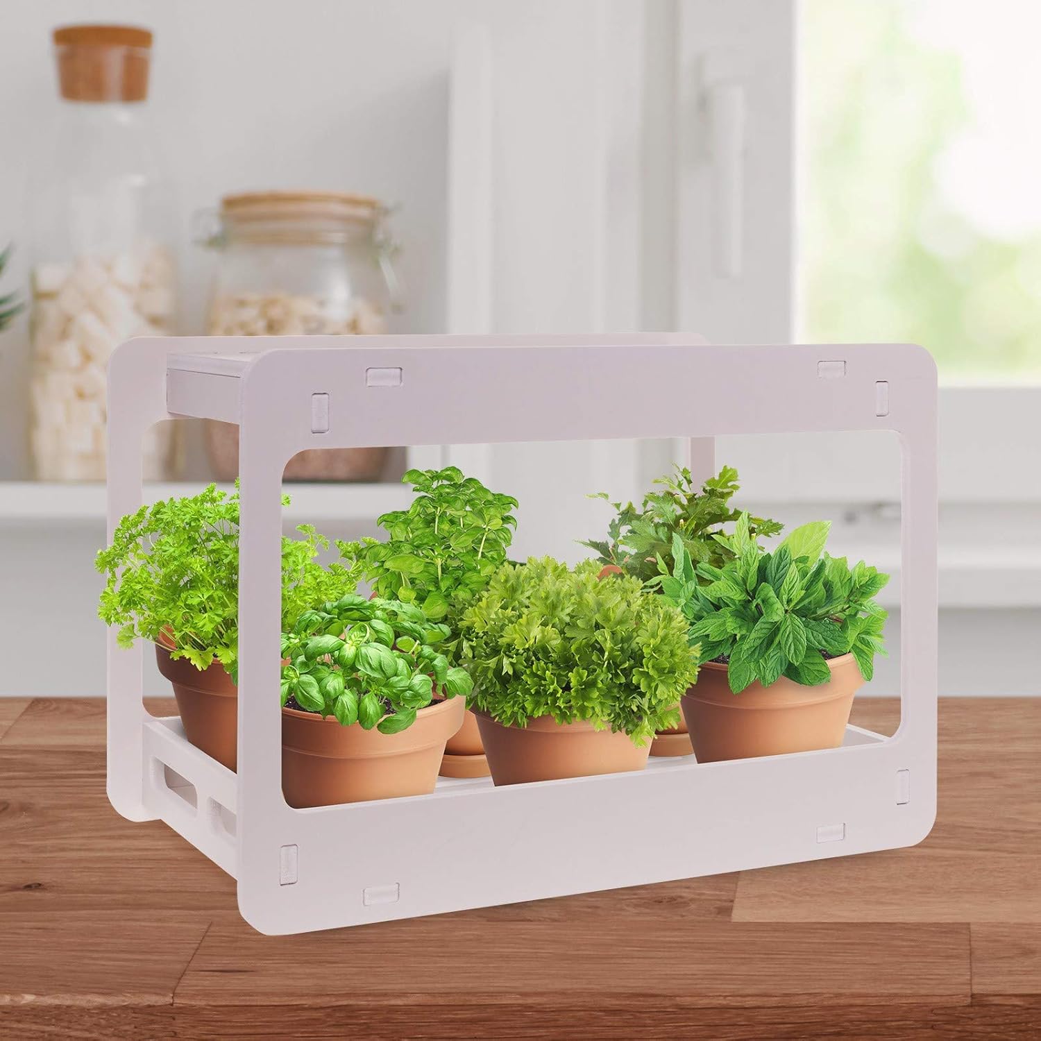 Mindful Design Extra Wide LED Indoor Herb Garden at Home Stackable