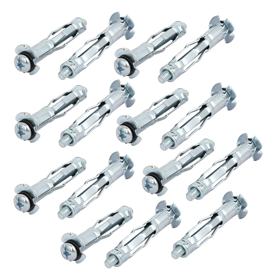 Sourcing Map Silver Sourcingmap 15Pcs M4x38mm Expansion Bolt Sleeve Anchor For 10Mm-16Mm Hollow Wall