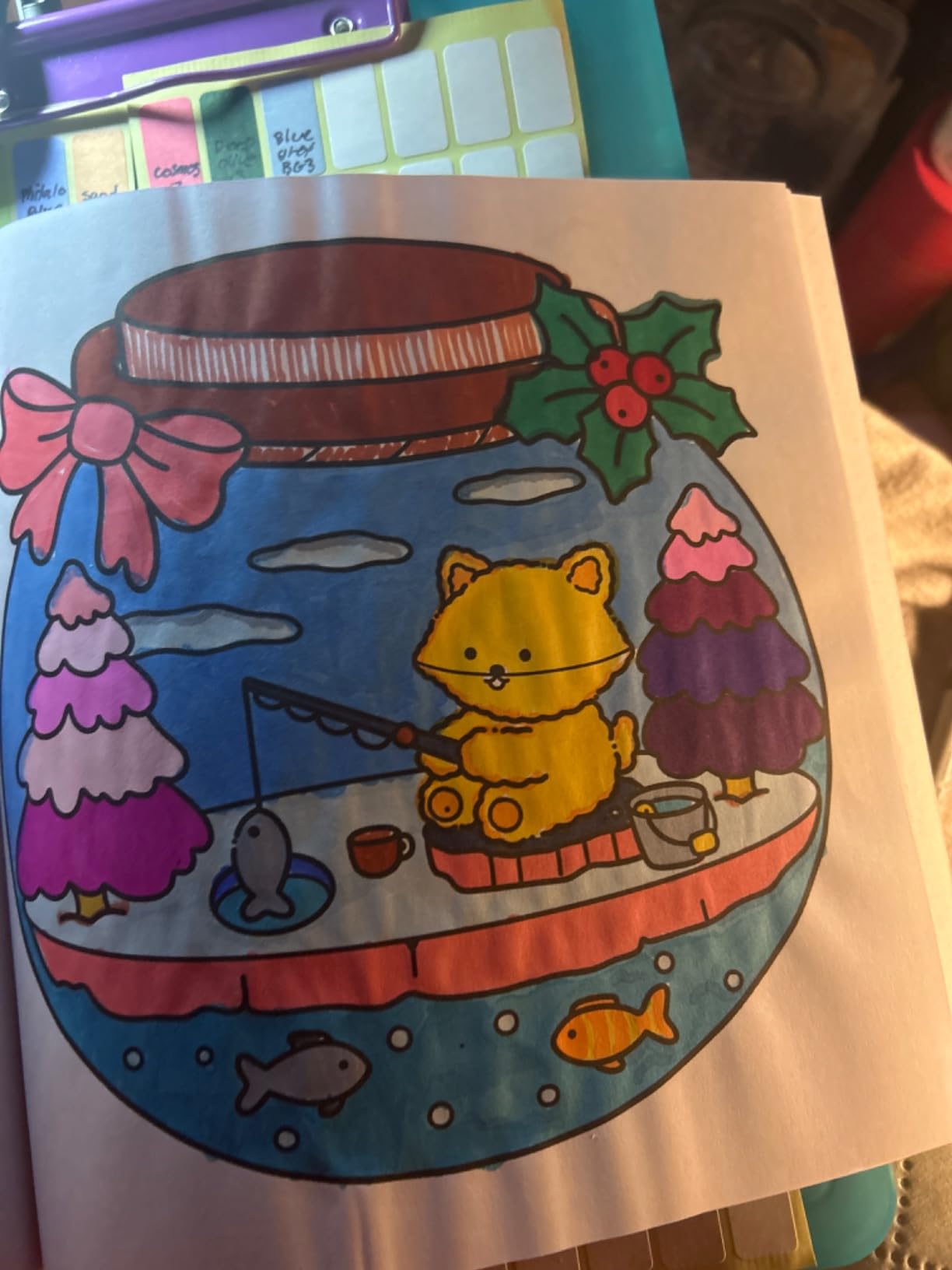 Xmas Corner: Coloring Book for Adults and Teens Featuring Christmas Scenes and Pocket Spaces, Cute and Easy Designs for Relaxation and Stress Relief - Preview 3