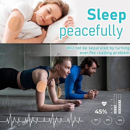 Miniatura 6 de Parches adhesivos médicos con cubierta para sensor de glucosa, 25 parches flexibles impermeables, sin pegamento en el centro, parche CGM precortado