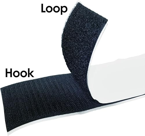 Vista 3 de Electriduct Cinta adhesiva de gancho y bucle de 2 pulgadas, cierre de tela con respaldo adhesivo Utilizado para artes/manualidades y hogar y 100