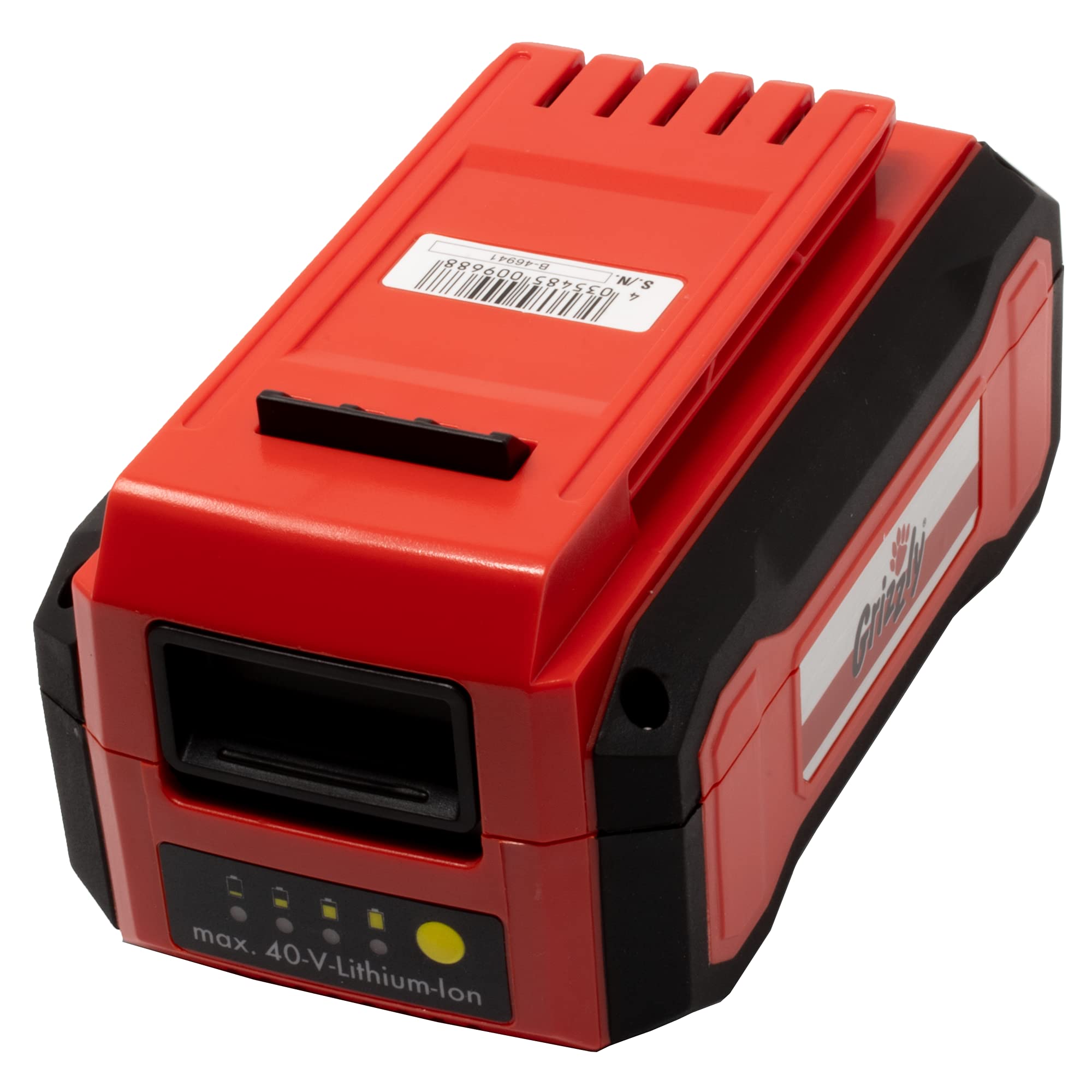 Grizzly Tools 40 Volt (2,5 Ah) Lithium Ionen Akku, passend für das 40 Volt Akkusystem passend für dei Akku Heckenschere AHS 4055